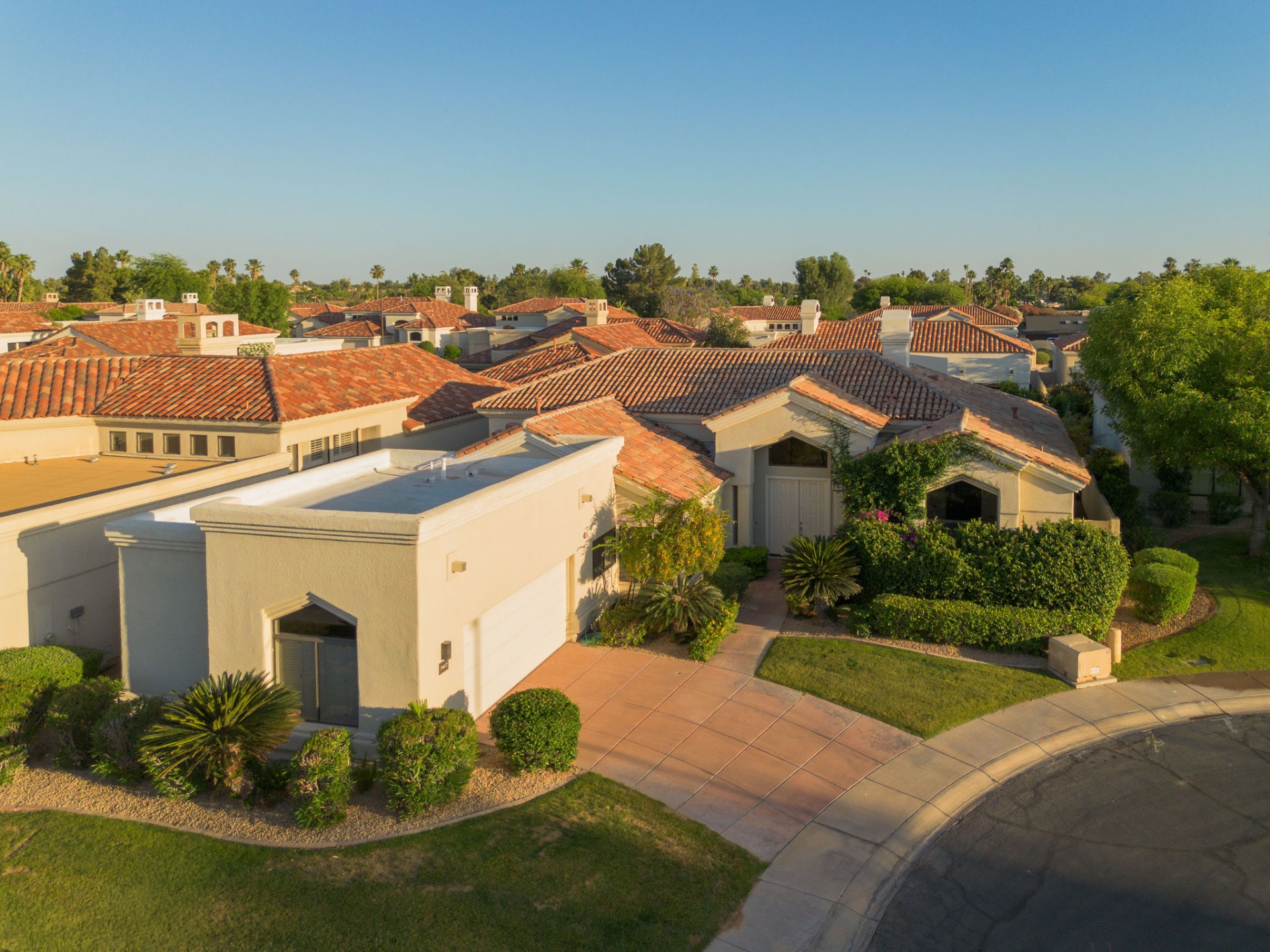 7417 E Cochise Drive aerial exterior view